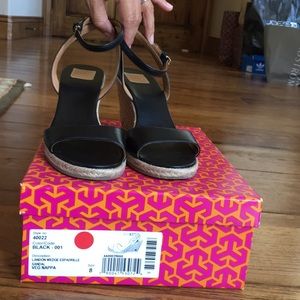 🖤🌈👡Tory Burch Espadrille Wedge Sandals✨✨